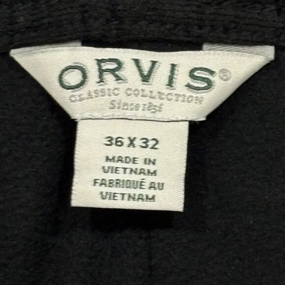 Orvis Fleece Lined Tech Pants Mens 36 x 32 Black Water Repellent Insulated - Picture 9 of 15